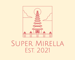 Asian - Minimalist Temple Indonesia logo design
