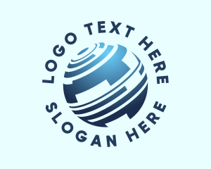 Global - Digital Technology Global Network logo design