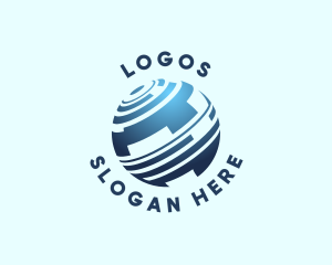Data Technology - Digital Global Network logo design