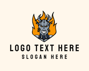 Demon - Angry Evil Demon logo design