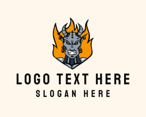 Satan - Angry Evil Demon logo design