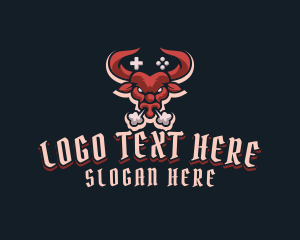 Angry - Game Controls Bull logo design