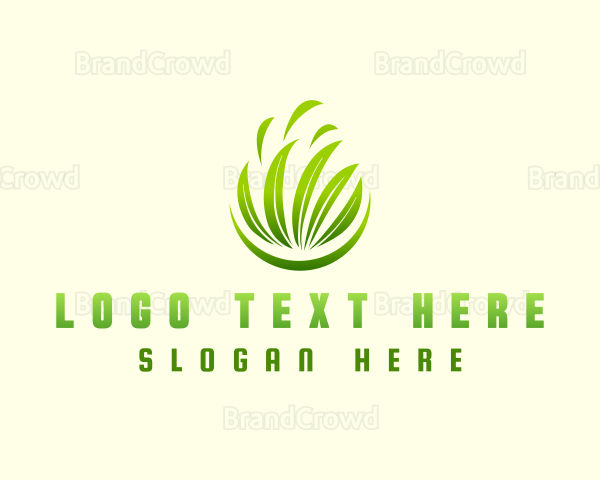 Grass Leaf Plant Logo