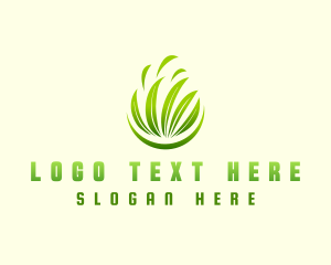 Grass Leaf Plant Logo