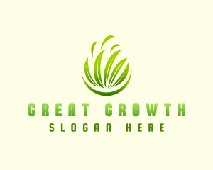 Grass Leaf Plant logo design