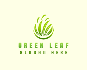 Grass Leaf Plant logo design