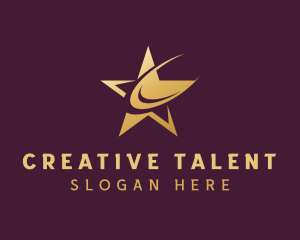 Talent - Generic Swoosh Orbit Star logo design