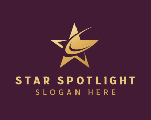 Generic Swoosh Orbit Star logo design