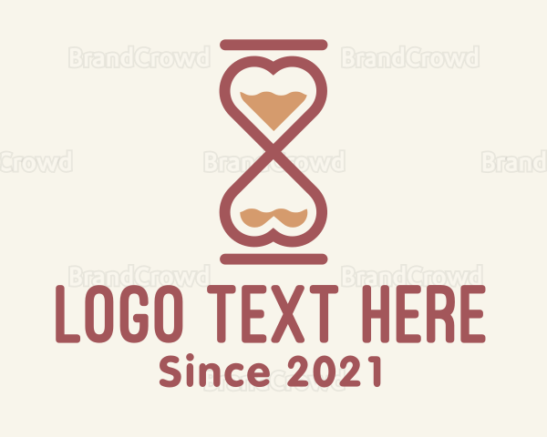 Love Heart Hourglass Logo