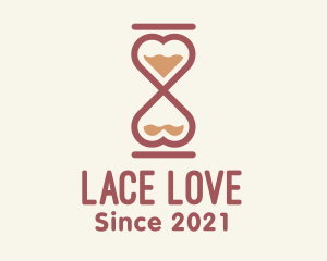 Love Heart Hourglass logo design