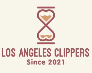 Couple - Love Heart Hourglass logo design