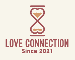 Love Heart Hourglass logo design