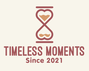 Love Heart Hourglass logo design