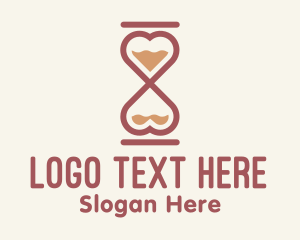 Love Heart Hourglass Logo