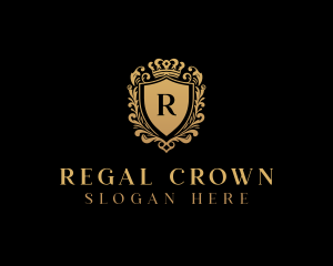 Regal Shield Crown logo design