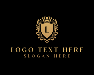 Shield - Regal Shield Crown logo design