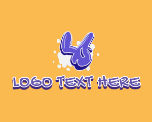 Lively - Purple Graffiti Funky Letter Y logo design