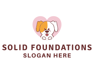 Heart - Grooming Dog Heart logo design