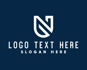 White - Digital Tech Firm Letter N logo design