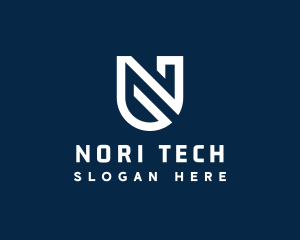 Digital Tech Firm Letter N logo design