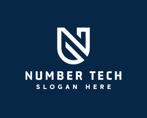 Digital Tech Firm Letter N logo design