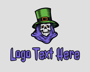 Skull - Halloween St. Patrick logo design