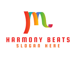 Art School - Multicolor LGBT Letter M logo design