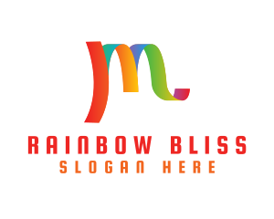 Lgbtq - Multicolor LGBT Letter M logo design