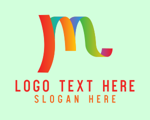 Moroccan - Multicolor LGBT Letter M logo design