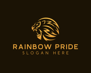 Premium Lion Roar logo design