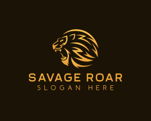 Premium Lion Roar logo design