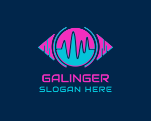 Rap Artist - Glitch Cyber Music logo design