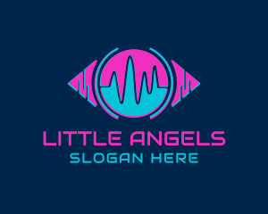 Modern - Glitch Cyber Music logo design