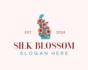 Delaware Blossom Flower logo design