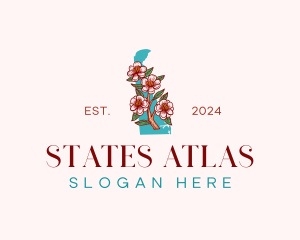 Delaware Blossom Flower logo design