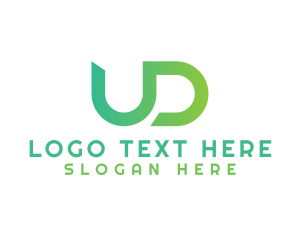 Video Game - Modern Letter UD Gaming logo design