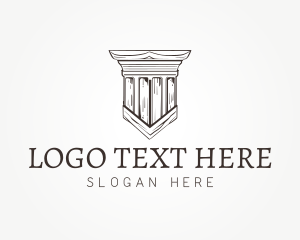 Vintage - Ancient Pillar Column logo design