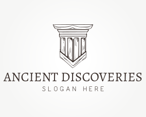 Ancient Pillar Column logo design