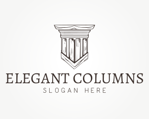 Ancient Pillar Column logo design