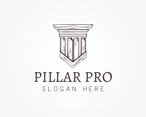 Ancient Pillar Column logo design