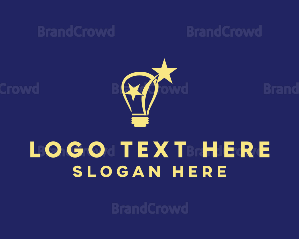 Lightbulb Star Idea Logo