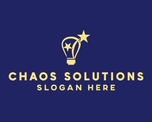 Lightbulb Star Idea  logo design