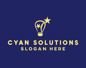 Lightbulb Star Idea  logo design