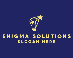 Lightbulb Star Idea  logo design