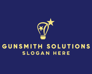 Lightbulb Star Idea  logo design