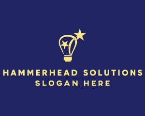 Lightbulb Star Idea  logo design