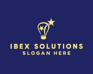 Lightbulb Star Idea  logo design