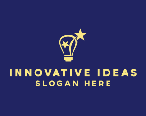 Lightbulb Star Idea  logo design