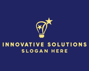 Lightbulb Star Idea  logo design