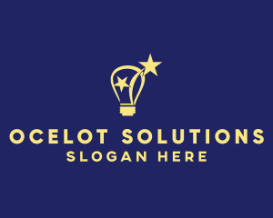 Lightbulb Star Idea  logo design